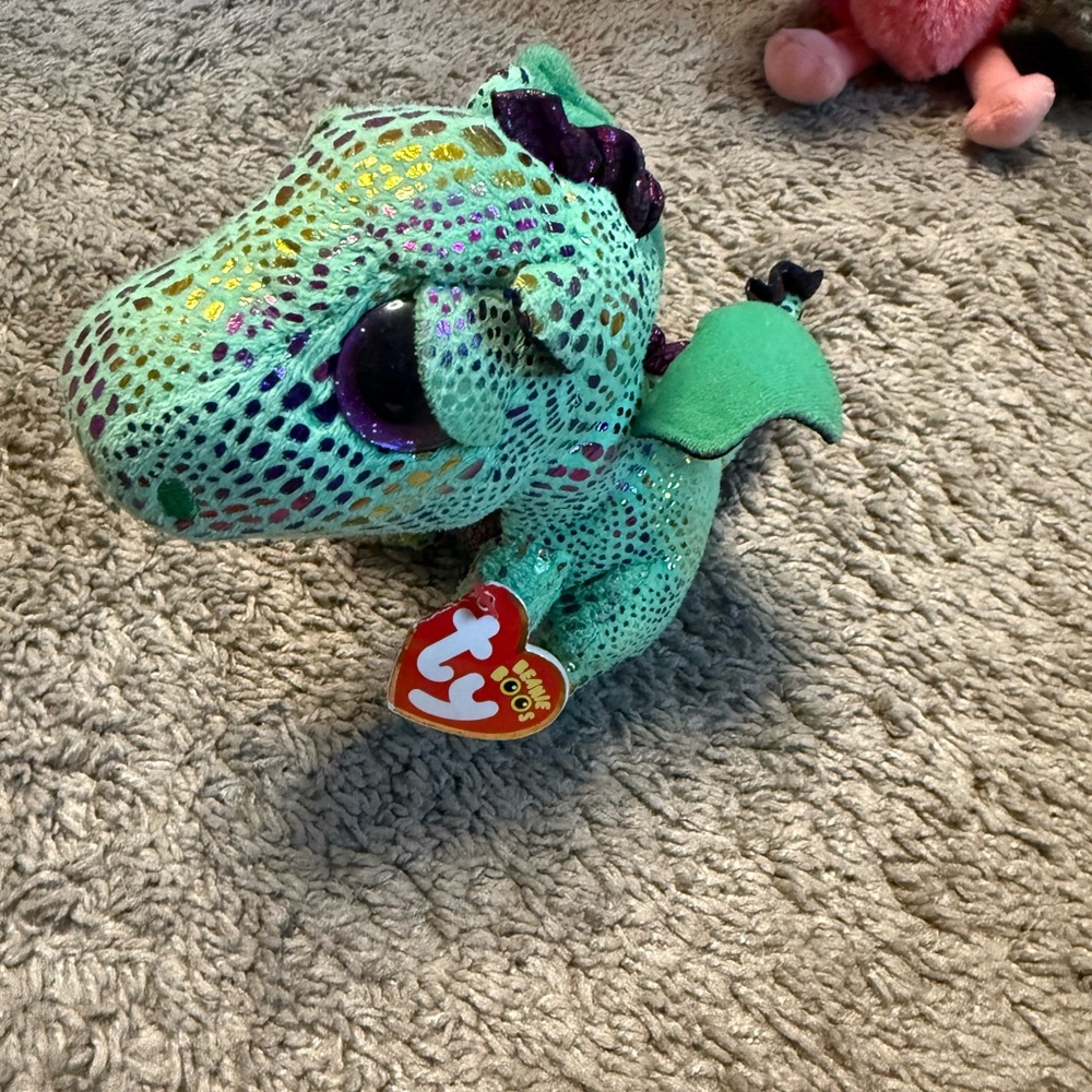 Ty Beanie Boos Green Dragon Plush Toy